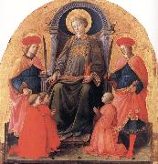 St Lawrence Enthroned with Sts Cosmas and Damian,Other Saints and Donors Fra Filippo Lippi